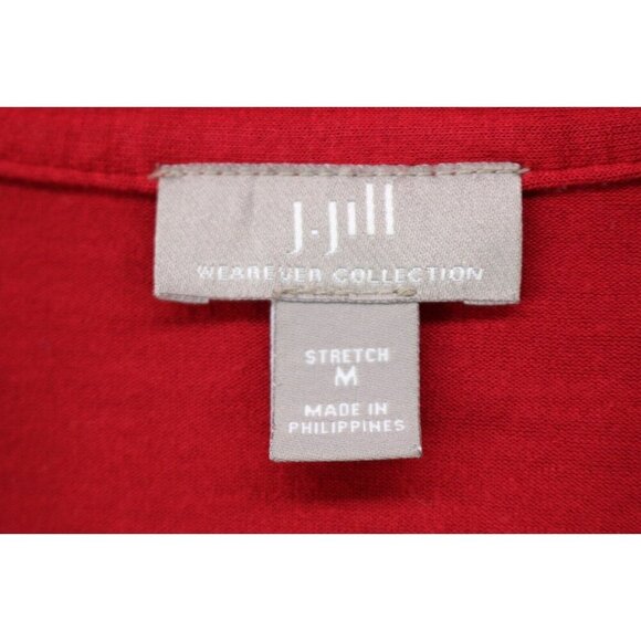 J.Jill Wearever Long Sleeve Red Tunic Top-Size Medium-Business - Picture 3 of 7